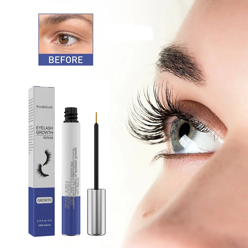 

Fast Eyelash Growth Serum Eyelashes Enhancer Natural Curl Lash Essence Longer Fuller Thicker Nourishing Eyelash Care Product 5ML