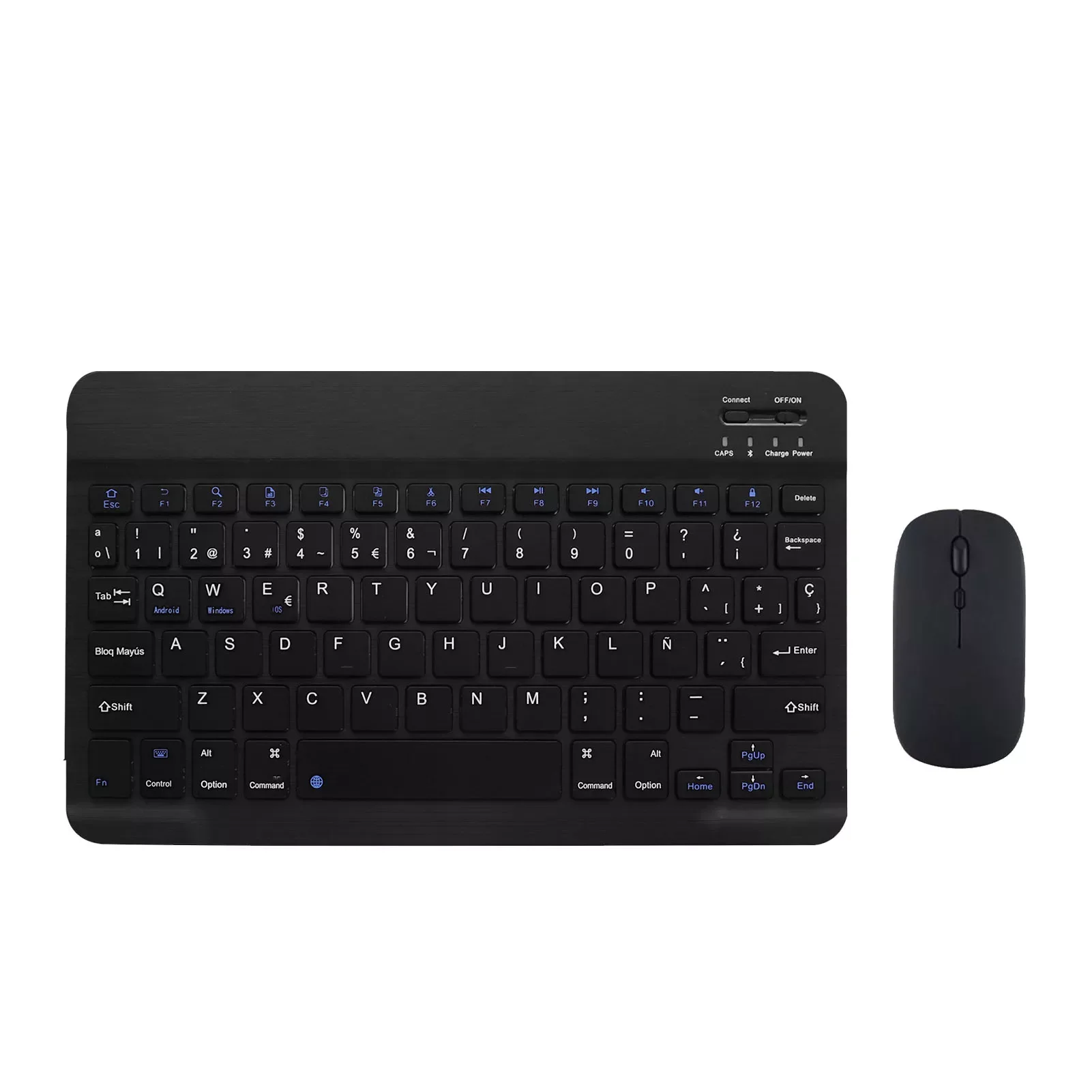 

10Inch Wireless Keyboard Mouse Set Thai Spanish Bluetoothes Keyboard For Tablet Laptops Phones Interface Mouse