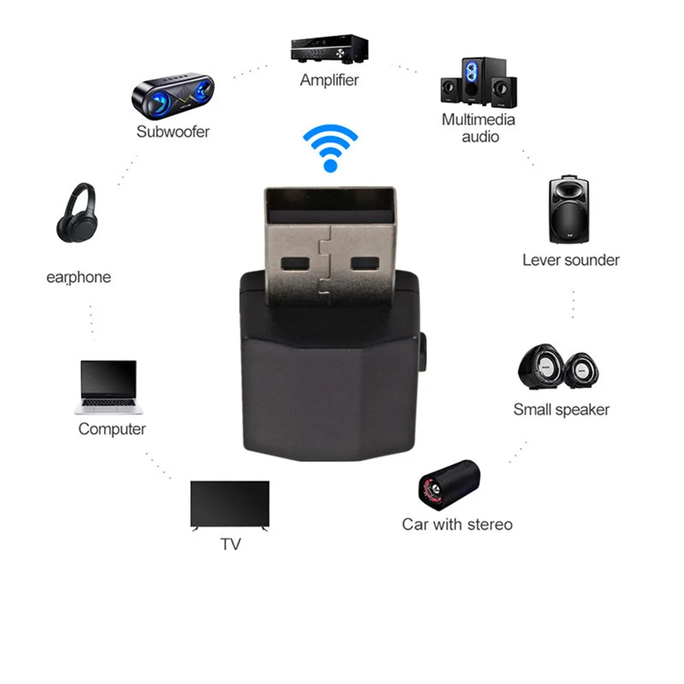 LccKaa 2 в 1 USB Bluetooth 5 0 приемник передатчик беспроводной Мини 3 мм AUX музыкальный