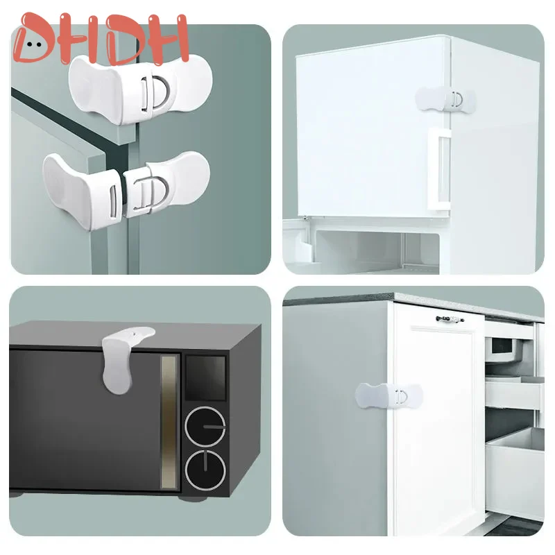 Пластиковые замки безопасности для детских ящиков шкафов белые защитные булавки