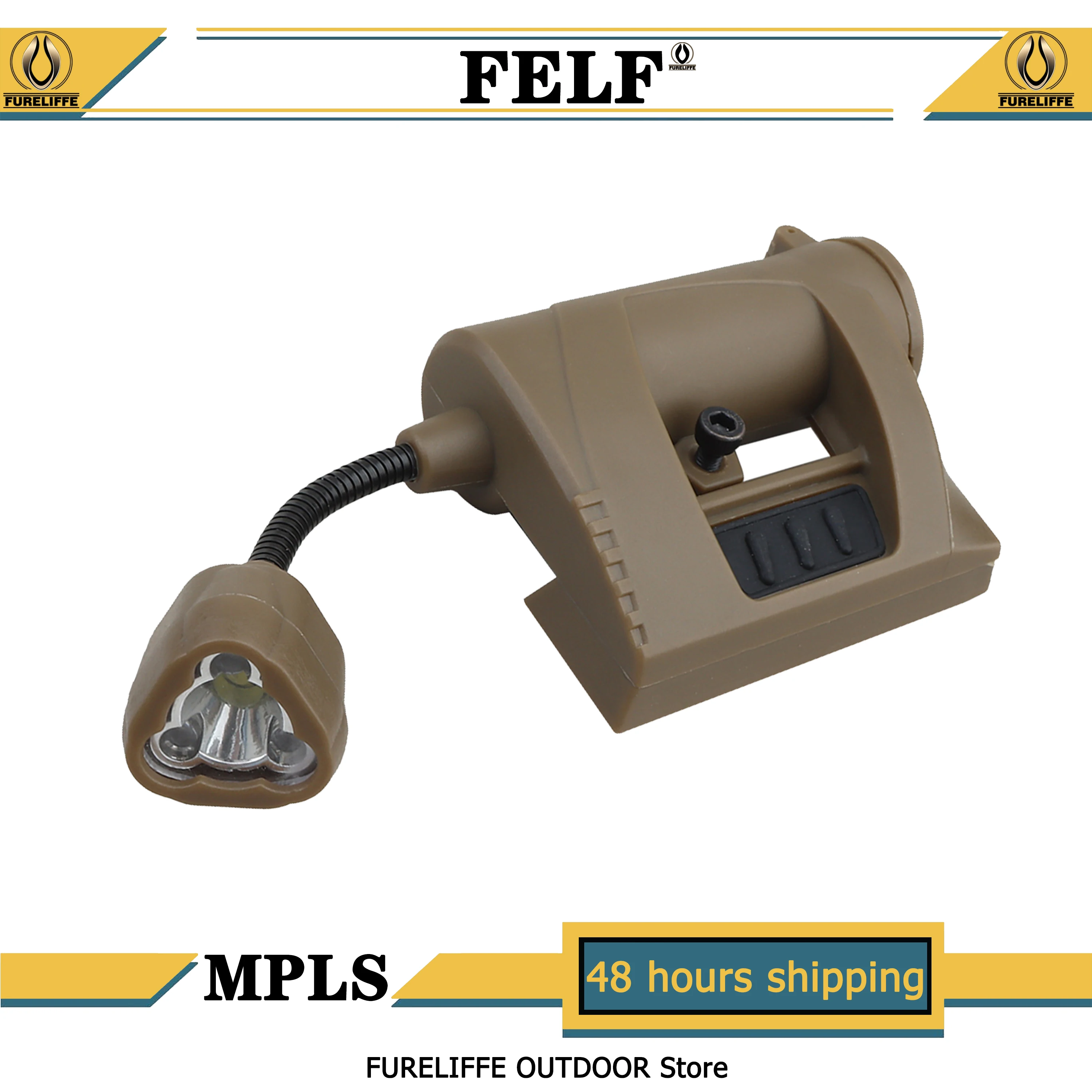 

Original MPLS Modular Personal Lighting System Helmet Light Side Mounted Super Bright LED ARC Mounted Tactical Accessory