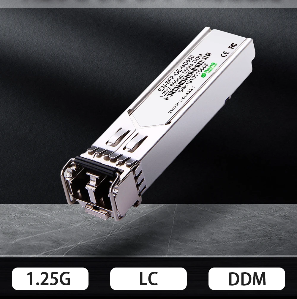 1GB SFP Optical Transceiver 550m 850nm SFP Transceiver Module Gigabit Multimode Duplex DDM Fiber LC Compatible for CISCO Switch