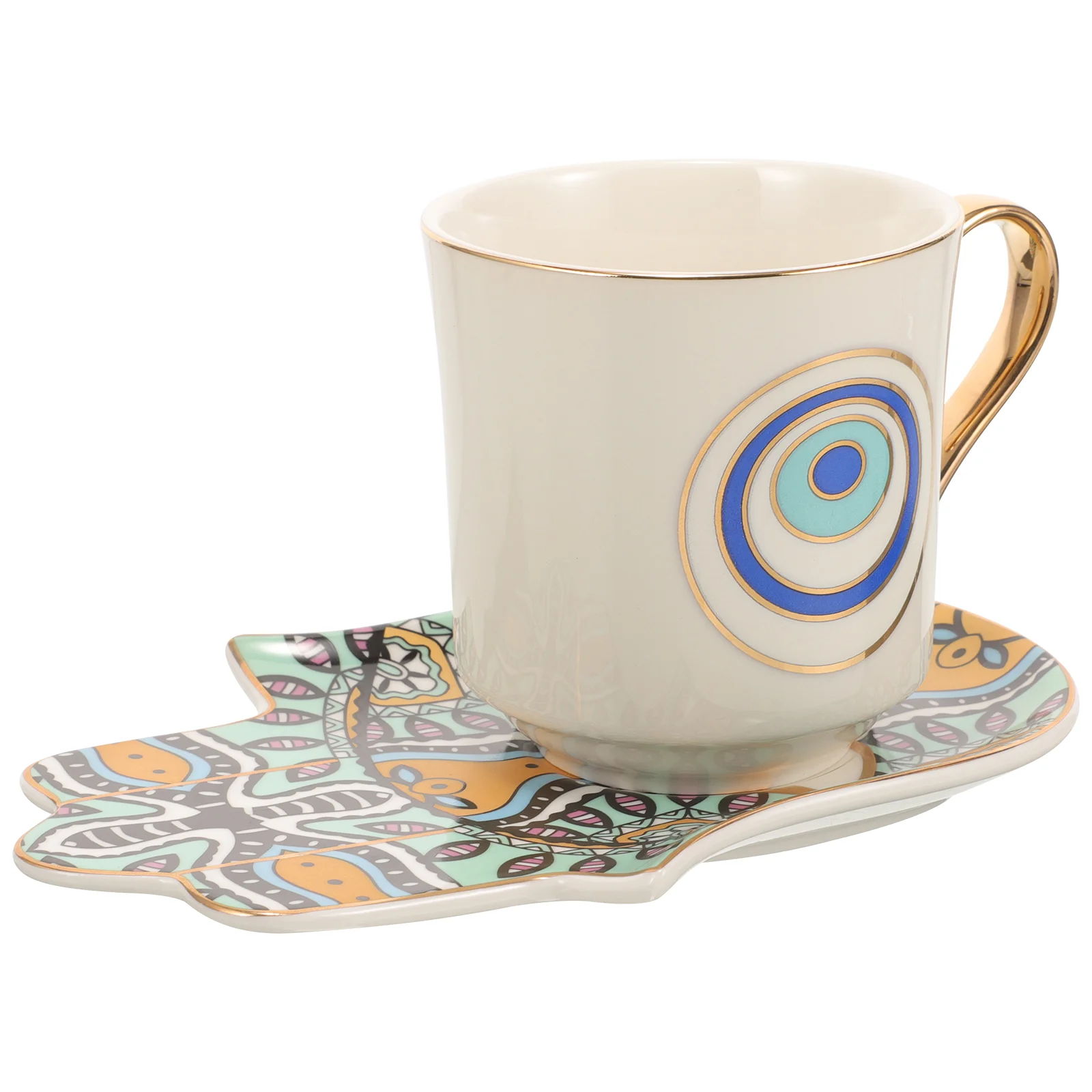 

1 комплект керамических кофейных кружек, кофейная чашка с блюдцем, креативная кофейная чашка для молока, чая, кофейная кружка