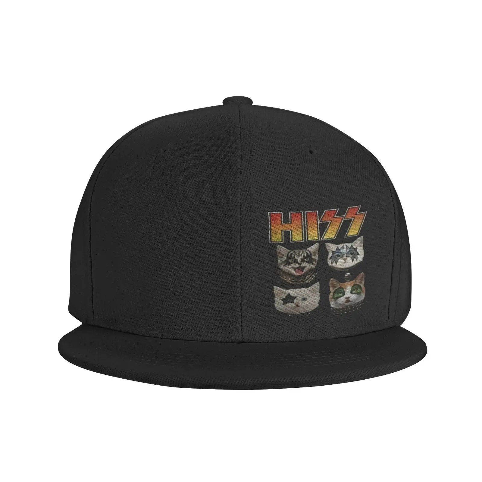 

Kiss Hiss Cat Parody Meow Group 2479 Cap Women's Cap Custom Logo Knit Hat Beret Women Beret Men Summer Men's Hats Baseball Cap