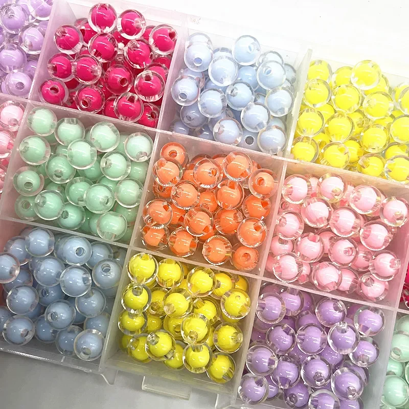 

New in 8mm Round Transparent Acrylic Beads Loose Spacer Beads for Jewelry Making DIY Handmade Accessories earrings christmas che