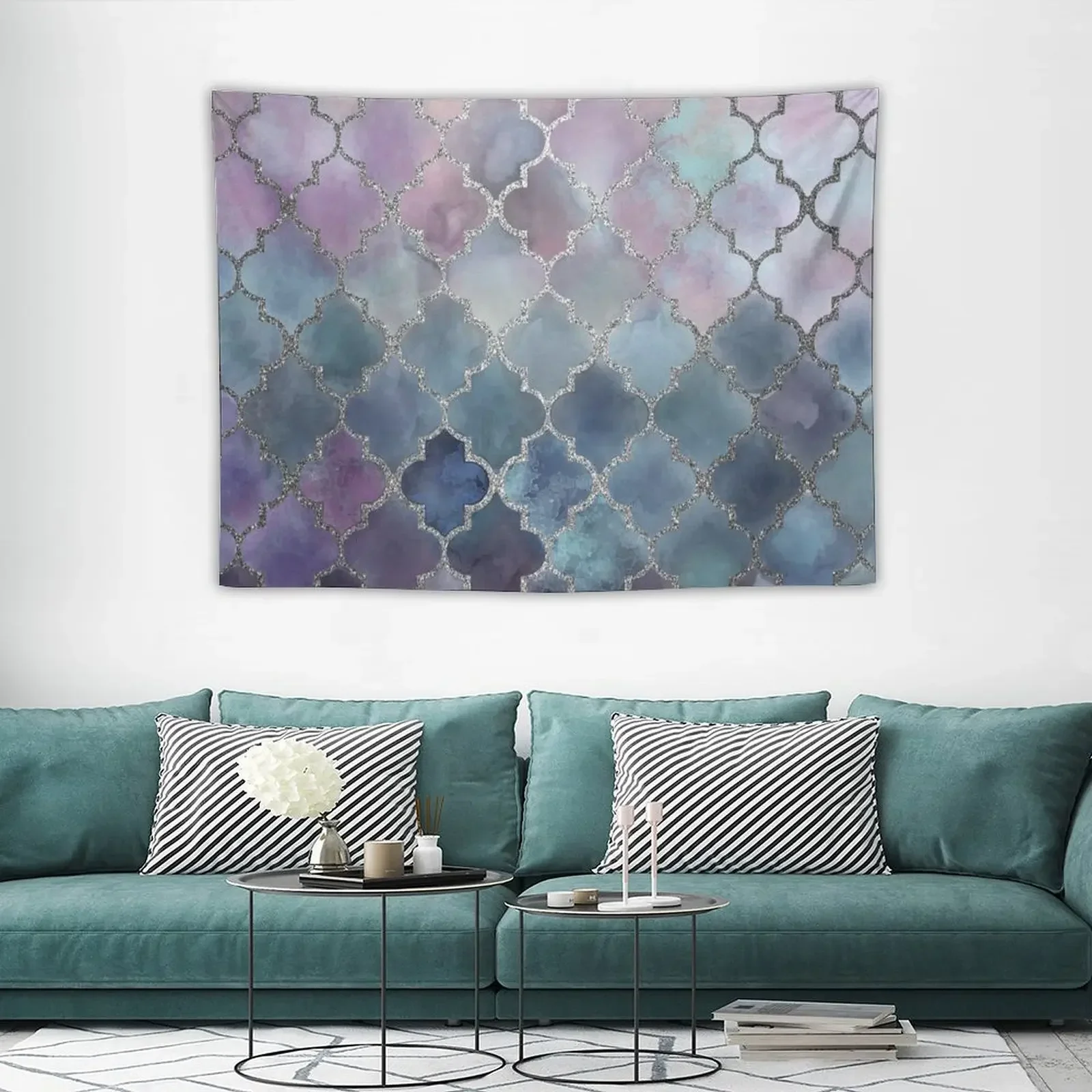 Осенний искусственный узор-Серебряный гобелен украшения для комнаты