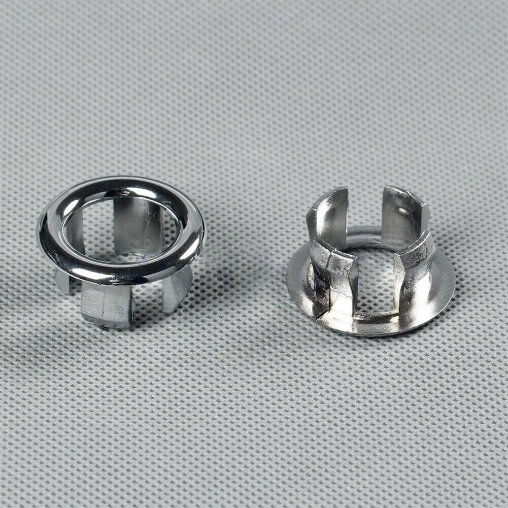 

2pc Sink Overflow Ring Bathroom Kitchen Sink Drain Hole Cover Basin Round Inserts Accessories Ceramic Pots Overflow Ring