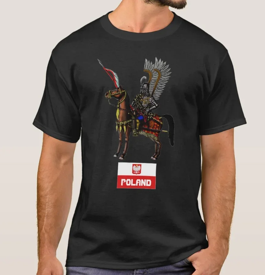 Креативный дизайн Футболка воина-воина с польским флагом Польши. Повседневные