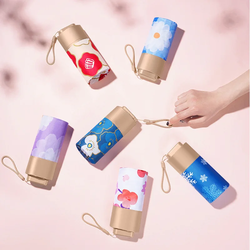 

Mini Folding Pocket Umbrella Light Sunny Rainy Umbrella Women Anti-UV Sunshade Umbrella Sunscreen Umbrella Portable Paraguas