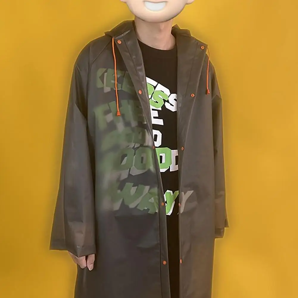 

Lightweight Useful Long Style Outdoor Raincoat Single Person Adult Raincoat Adjustable Rope Outdoor Supplies