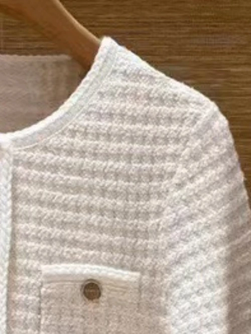 

Sweater 2023 Early Spring New Tweed Knitted Cardigan Coat /Trousers