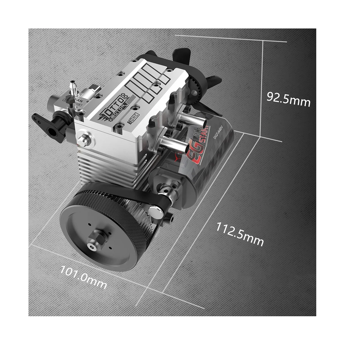 

TOYAN L200AC1-OT Engine 4 Stroke Air Cooled Engine 7Cc 4000-16000Rpm Inline 2 Cylinder Nitro Internal Combustion Engine