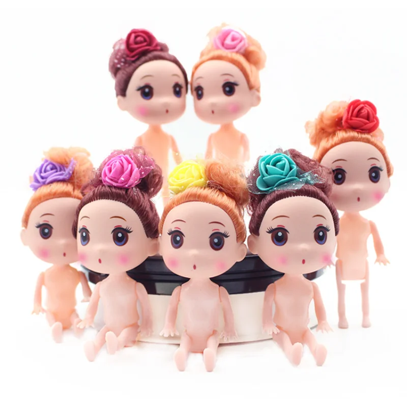 

12cm Scene Decorative Ornaments Little Puzzy Dolls Bubble Bath Naked Dolls Pure Dressing Dolls Girl Toy Gift