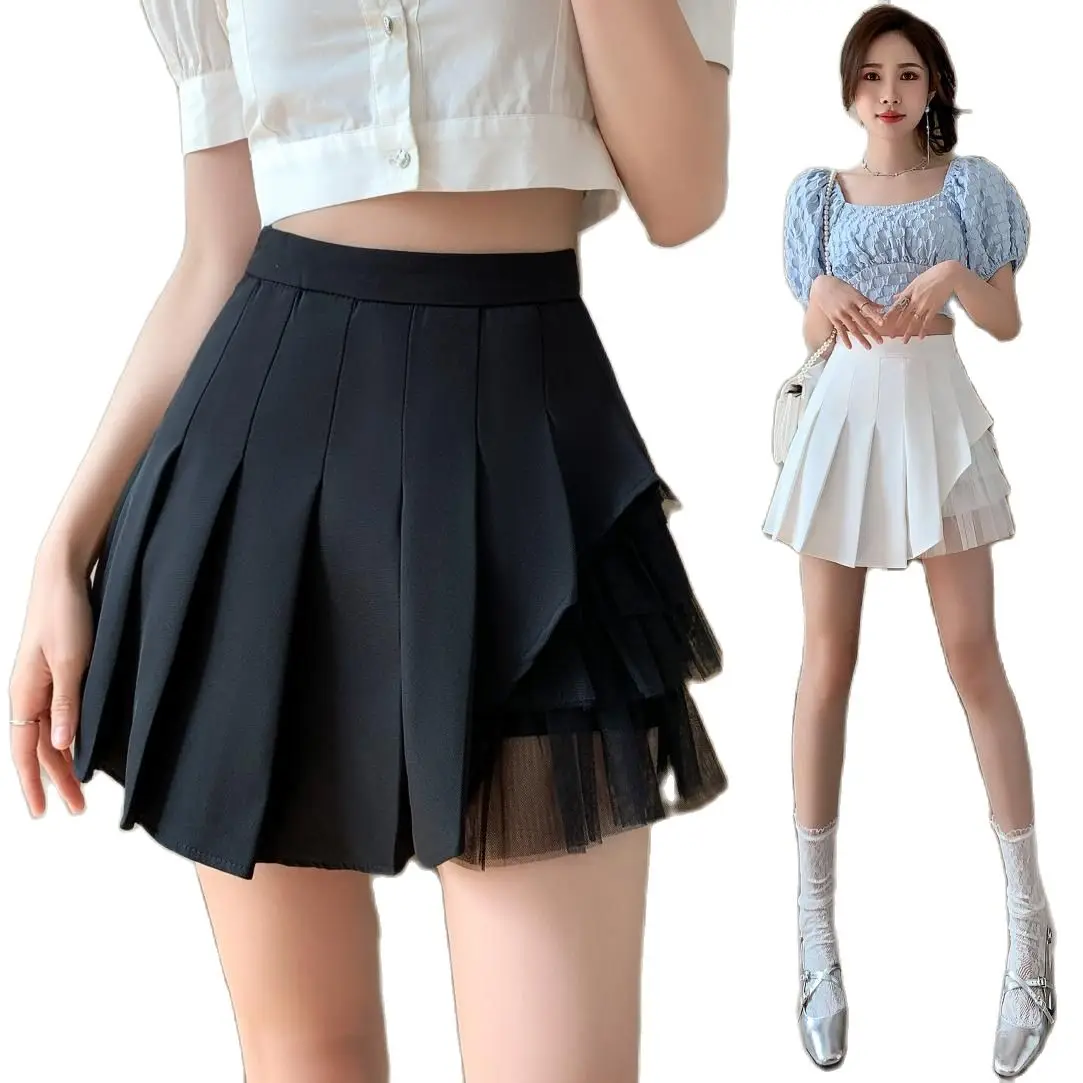 

Мини-юбка плиссированная с завышенной талией, лето 2023