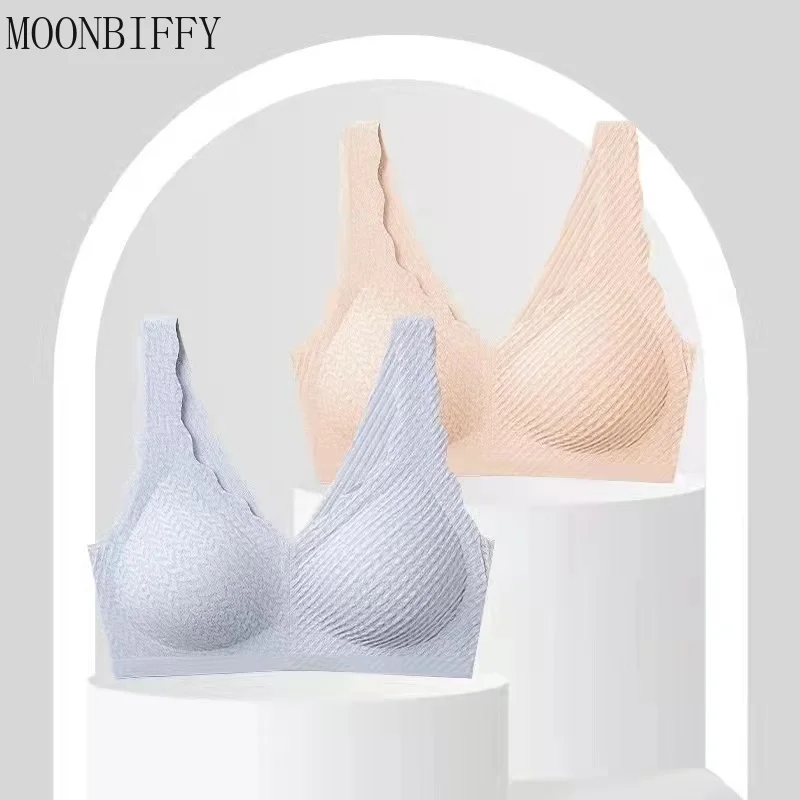 

Sexy Seamless Bra Top Women Underwear Push Up No Steel Rings Comfortable Lace Sports Vest Sleeping Thin Ladies Bra with Cushion
