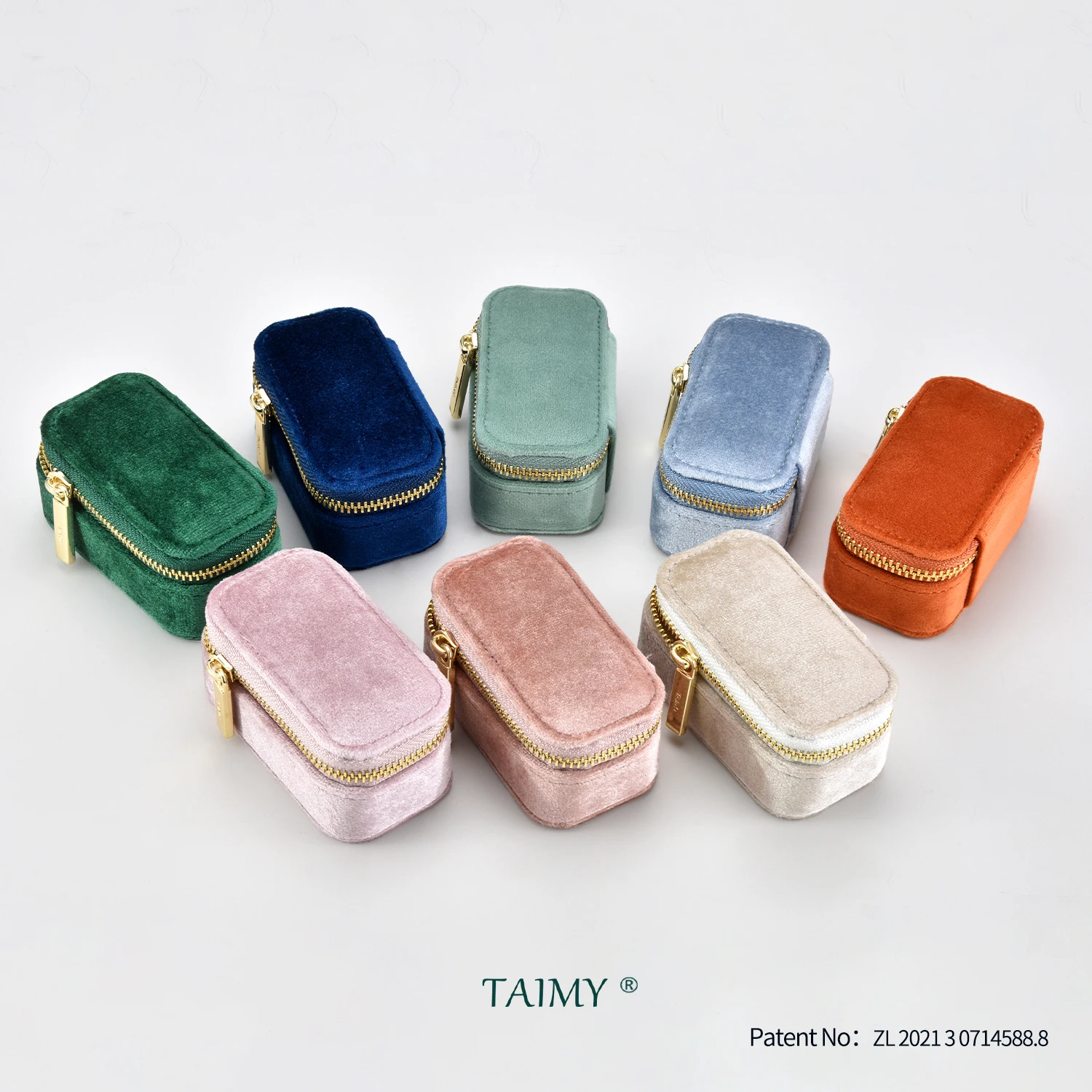 Фото Миниатюрная бархатная шкатулка для ювелирных изделий TAIMY с индивидуальным логотипом, миниатюрная шкатулка для хранения колец и сережек для девочек, органайзер для ювелирных изделий №2