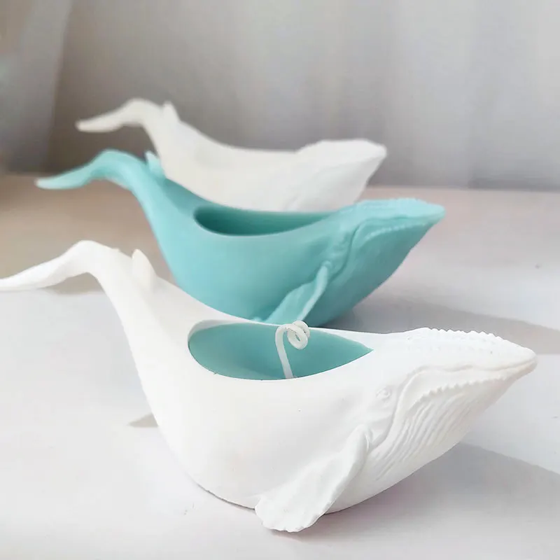 Кит свеча искусственная цемент подсвечник форма 3D гипсовая пепельница украшение
