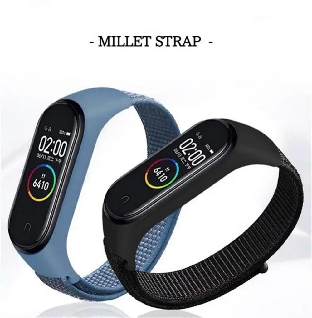 

Ремешок нейлоновый для Xiaomi Mi Band 4 5 6 7, спортивный Воздухопроницаемый браслет для Mi Band, сменный Браслет