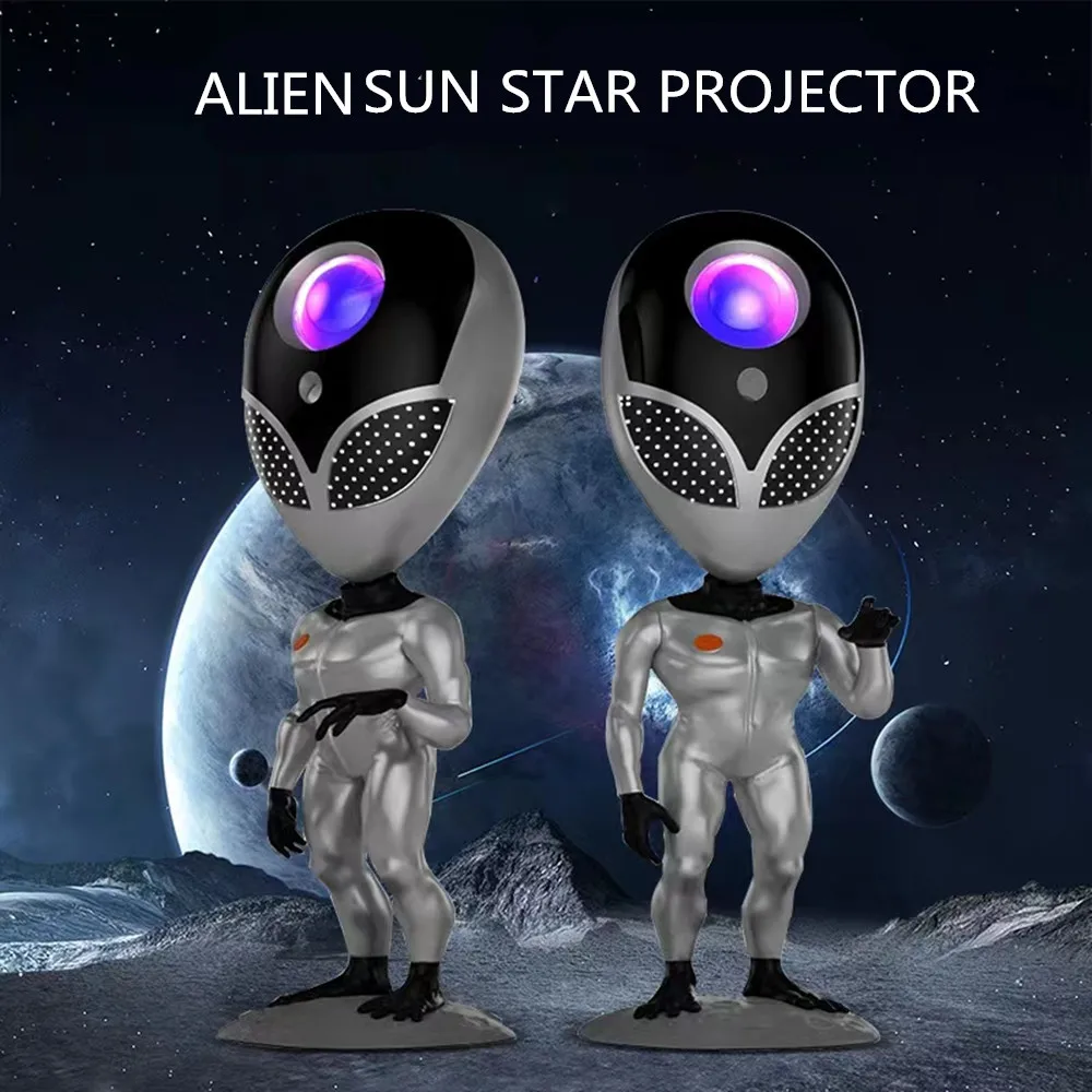 

Alien Star Projector Lamp Alien Laser Nebula Voice Interactive Galaxy Starry Night Light Home Christmas Decor Kids Birthday Gift