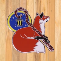 a0500 red fox enamel pin brooch lovely cartoon animal badge fashion jewelry gift