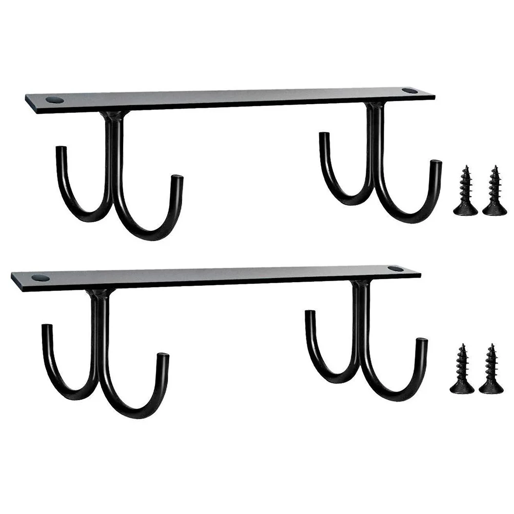 

2 Sets Coffee Cup Hanger Wall Mount Drying Rack Mugs Holder Bracket Drain Iron Delicate