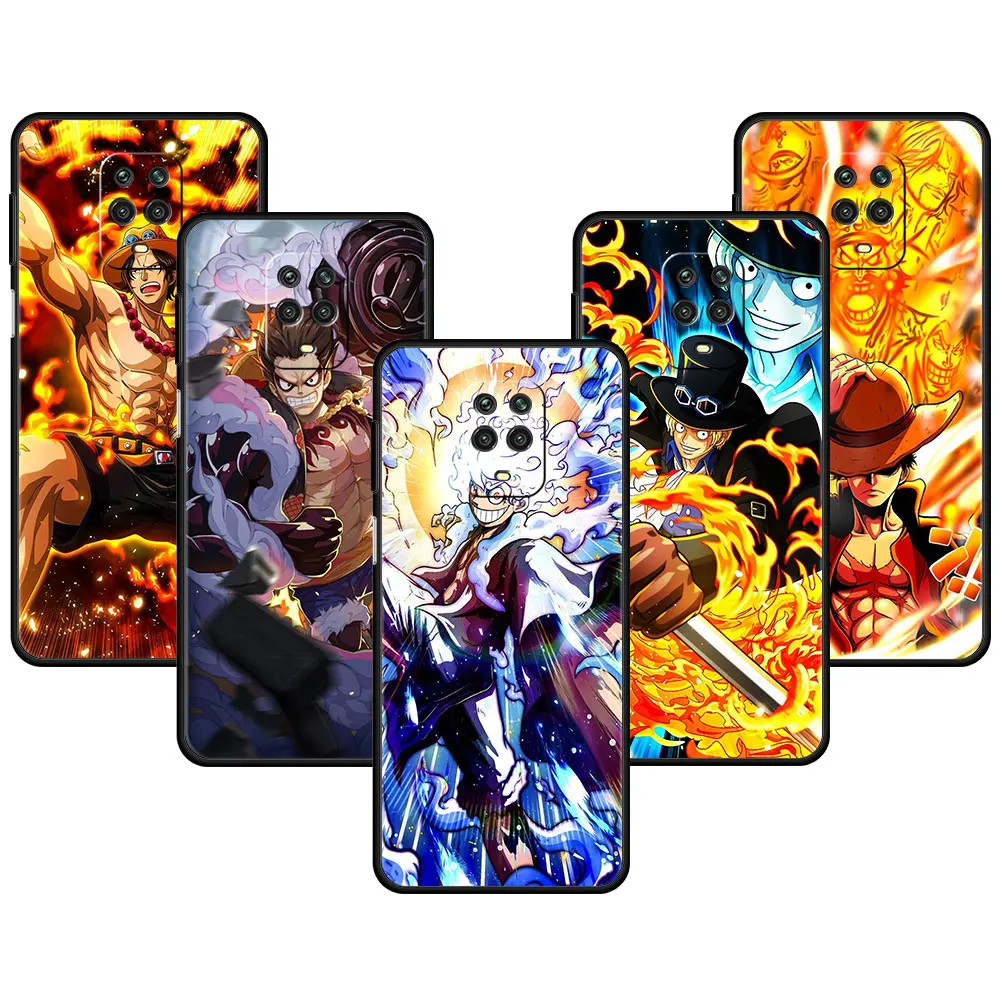 

For Xiaomi Redmi Note 8 11 Pro 9S 9C 9A 9T 7 K40 10 9 10C K50 K40S Back Celular Case Anime One Piece Monkey D Luffy