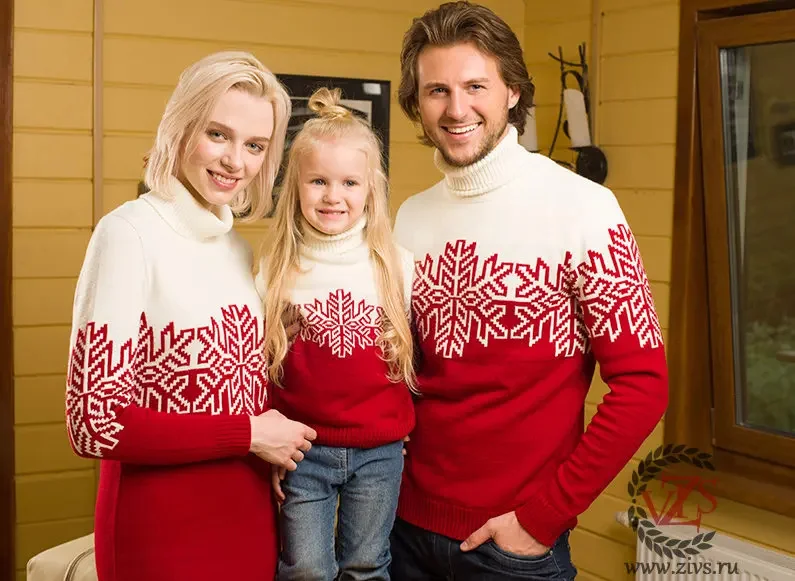 

Новинка 2023, Рождественский семейный образ, зимняя детская водолазка для папы, свитер с длинным рукавом, вязаное платье для мам, мягкое, теплое, плотное, женское