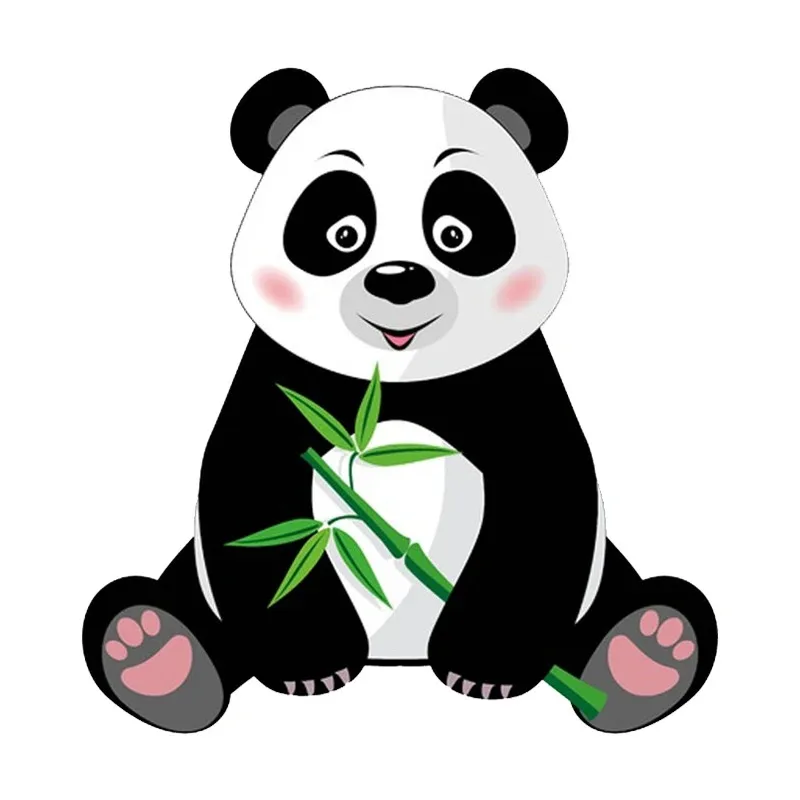

Милая мультяшная панда с бамбуковыми листьями, автомобильные наклейки, царапины, водостойкая виниловая наклейка, автомобильные аксессуары, декор 14x15 см, ПВХ