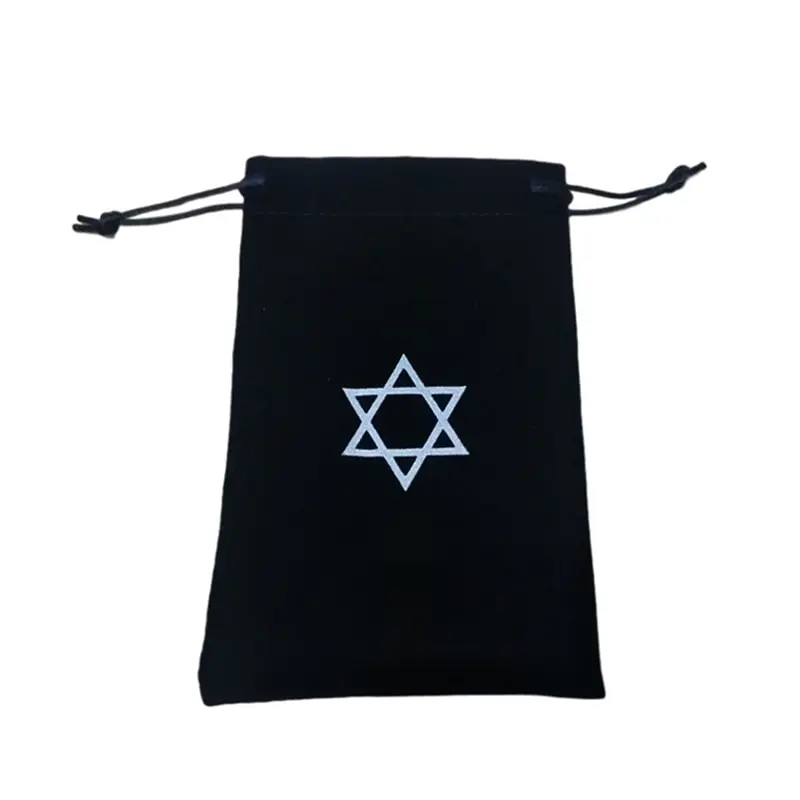

Tarots Storage Bag Velvet Moon Phase Oracle Cards Jewelry Dice Bag Runes Constellation Witch Divination Accessories