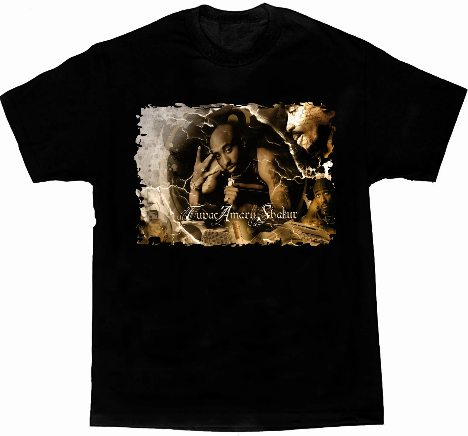 

90's Rapper 2Pac Tupac Shakur Hip-hop Boys Makaveli Rap T Shirt. Short Sleeve 100% Cotton Casual T-shirts Loose Top Size S-3XL
