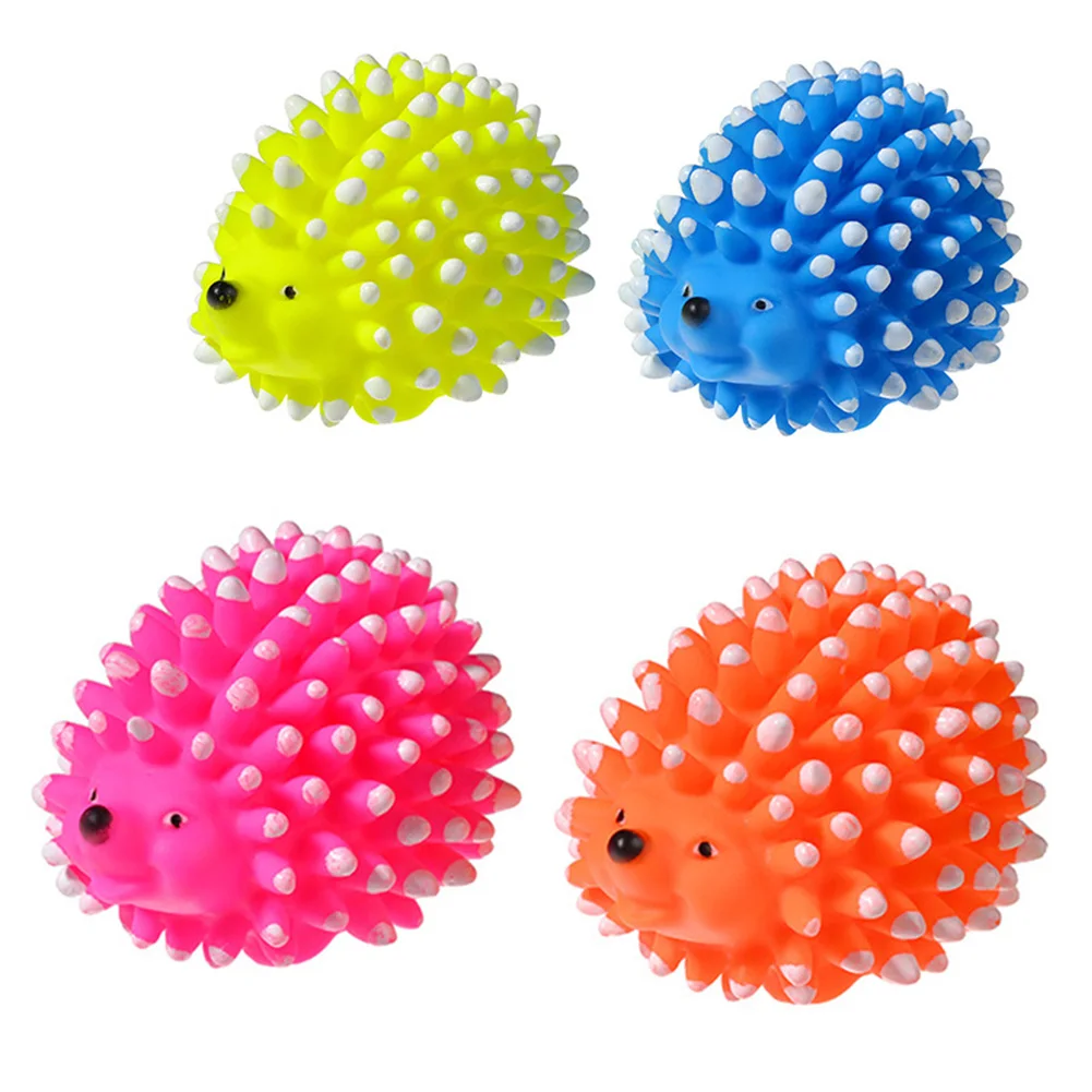 

Dog Molar Toy Hedgehog Shape Pet Squeaky Toy Durable Dogs Chew Interactive Toys Tooth Cleaning Bite Resistant Puppy Sound Toy