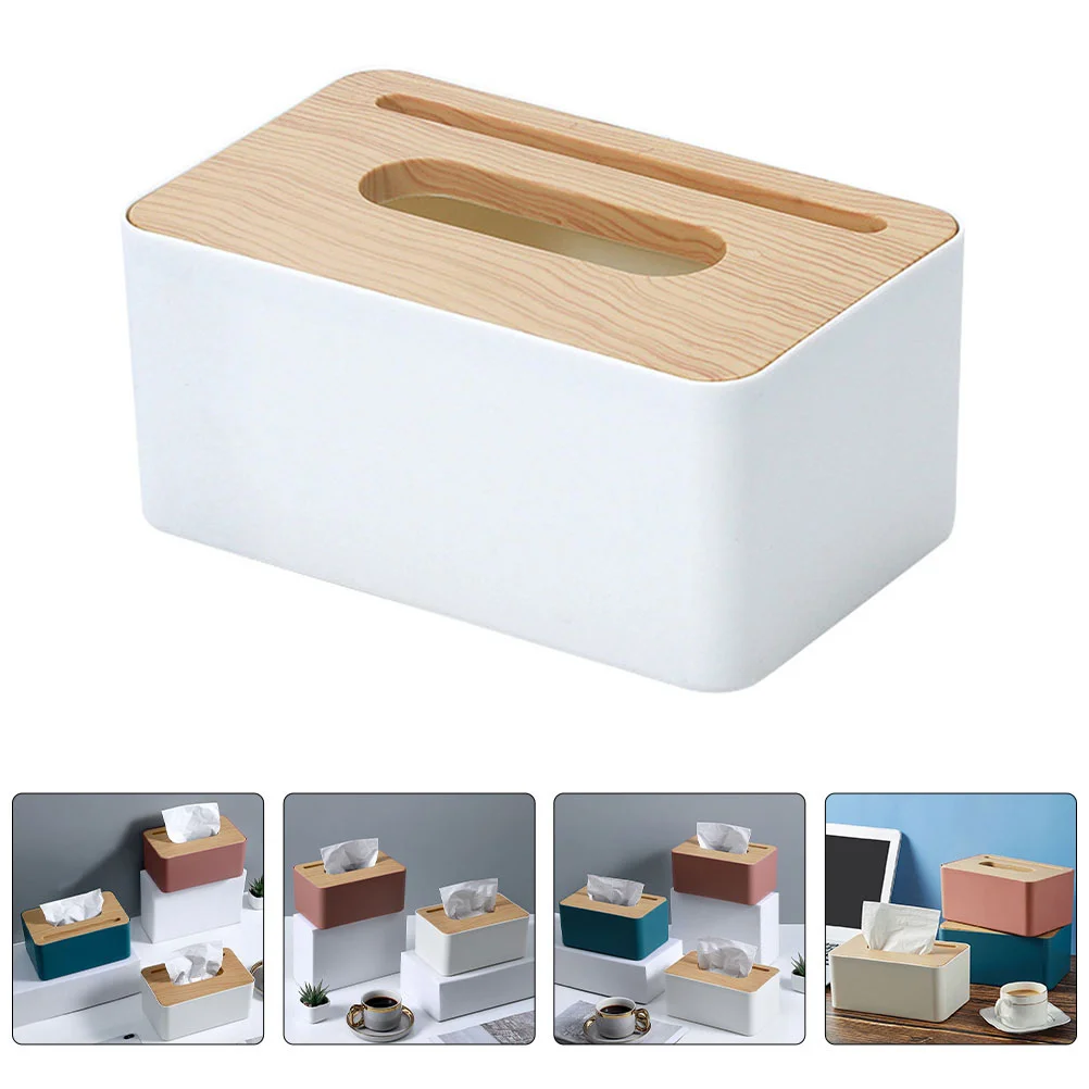 

Tissue Box Holder Napkin Dispenser Paper Facial Cover Rectangular Bathroom Storage Case Kitchen Container Countertop Office Hand