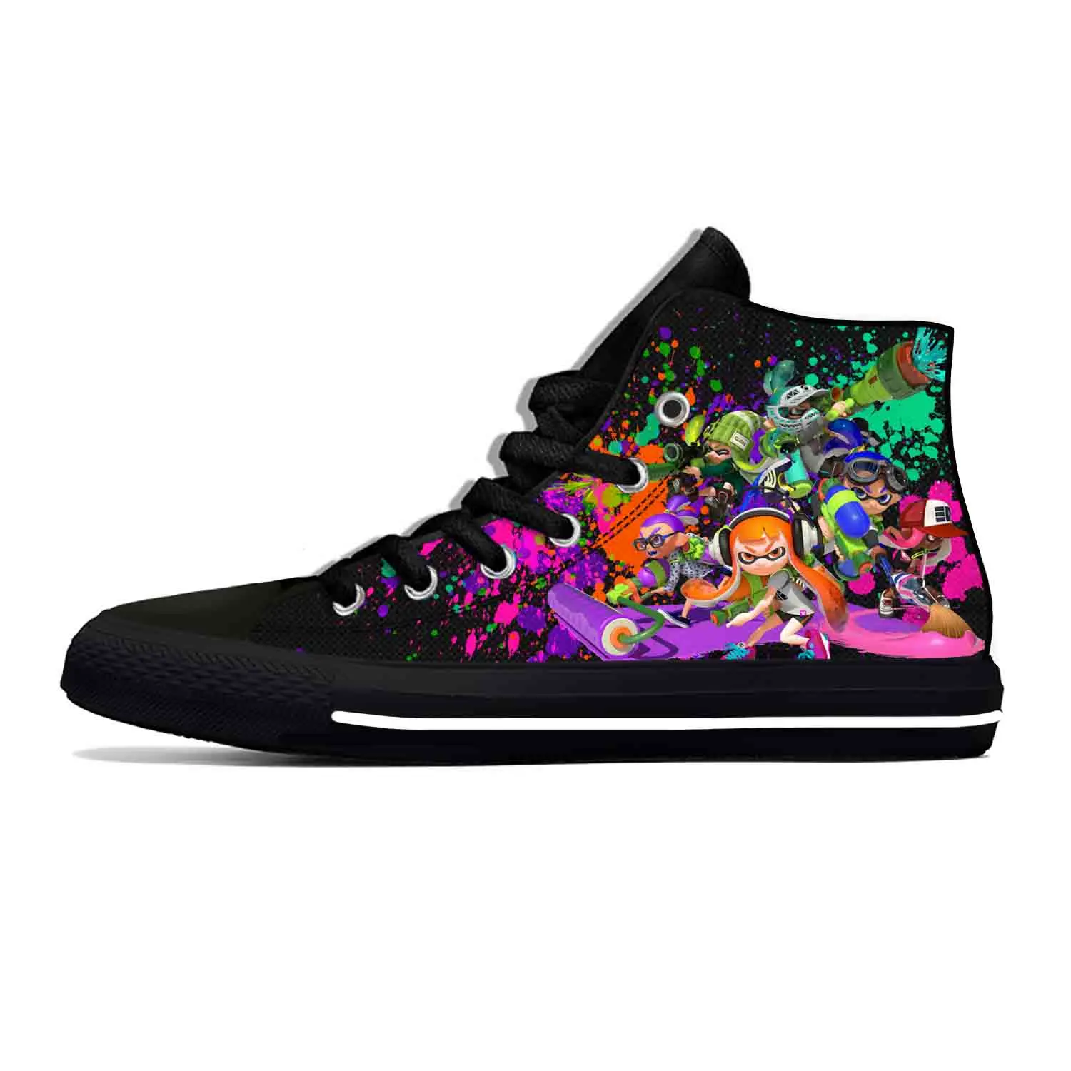 

Japanese Anime Cartoon Game Manga Comic Splatoons Casual Cloth Shoes High Top Lightweight Breathable 3D Print Men Women Sneakers