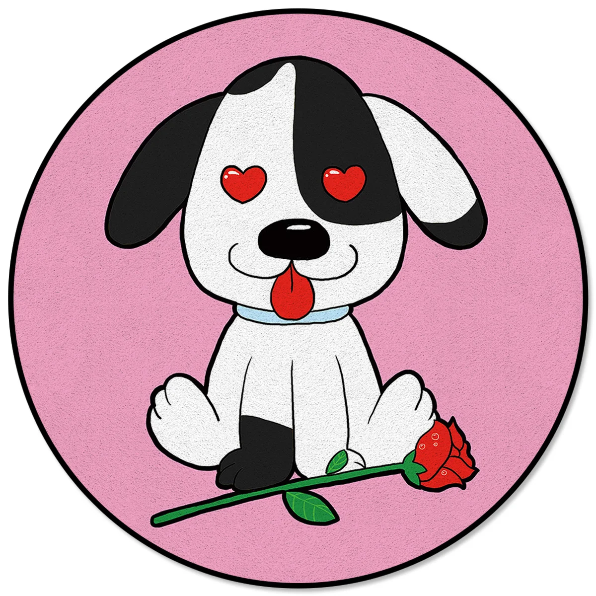 

Круглый ковер с изображением влюбленных роз для спальни, Современный домашний декор, ковер для гостиной, ванной комнаты, уличный коврик, кру...