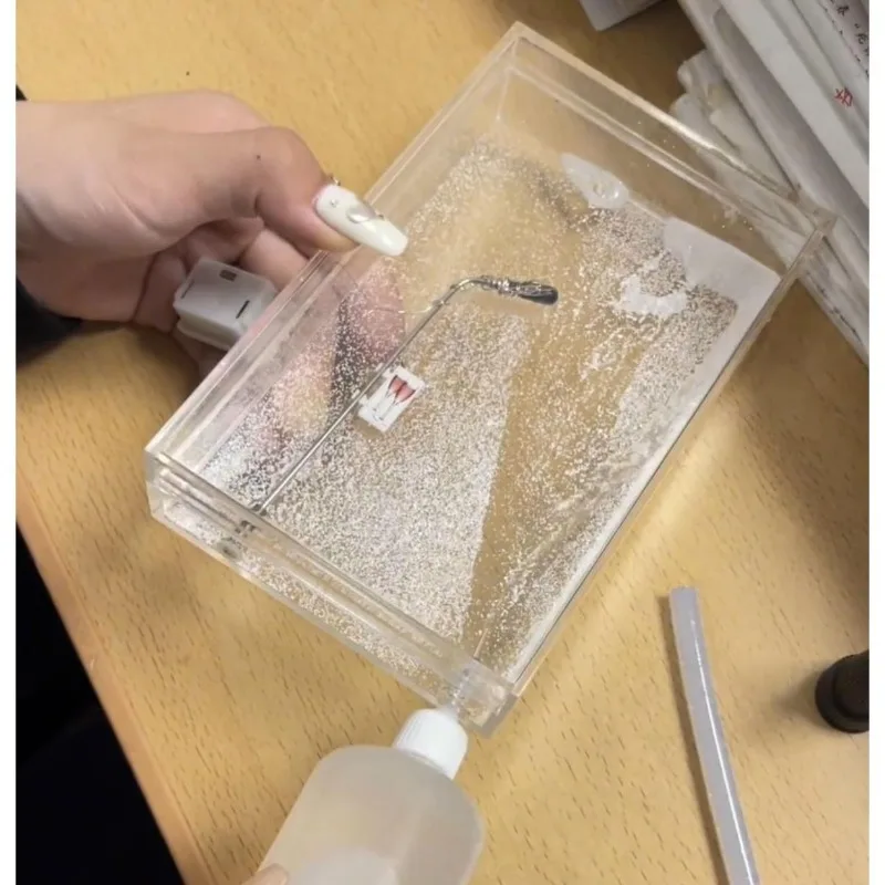 Snowy Night Flowing Маленький ночник Diy Материал Упаковка Усовершенствованный снежный