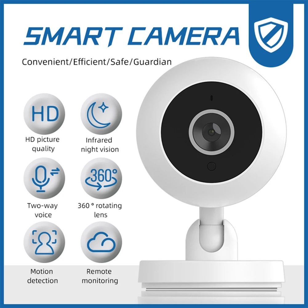 Minicámara de vigilancia IP de 1080P, Monitor de seguridad para bebés, cámaras de Interior para perros, gatos y mascotas, detección de movimiento, cardanes panorámicos de 360 grados