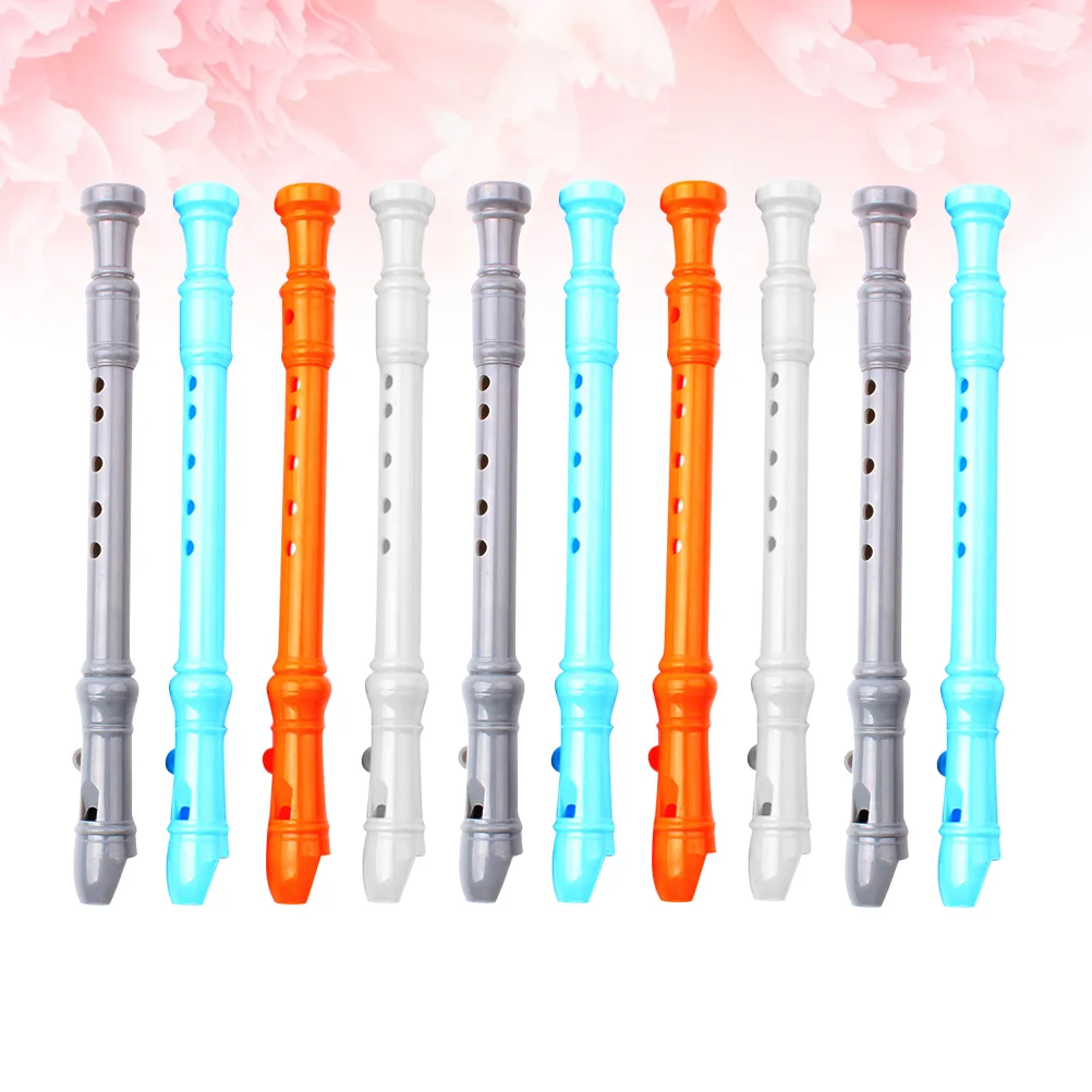 

10pcs Flute Shaped Student Gel Pens Whistle Writing Pen Students Stationery School Supplies for Home Office - Random Color