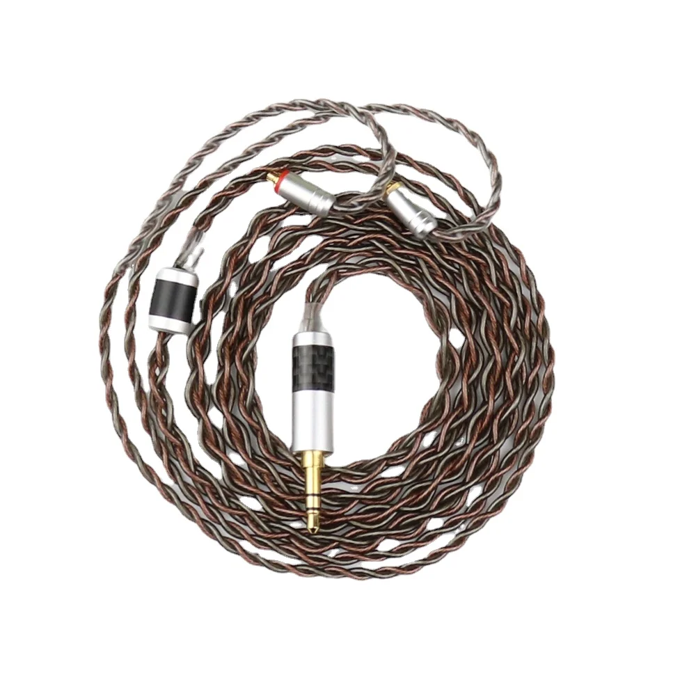 

Custom monocrystalline copper silver plated earphones cable 2.5mm 3.5mm 4.4mm MMCX 0.78mm A2DC IE80 IM QDC TFZ se535 se215