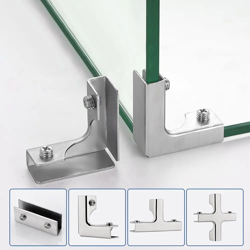

Hardware Stainless steel Corner buckle T-cross Glass Clip Corner Guard Angle Corner Code Fixing Clip
