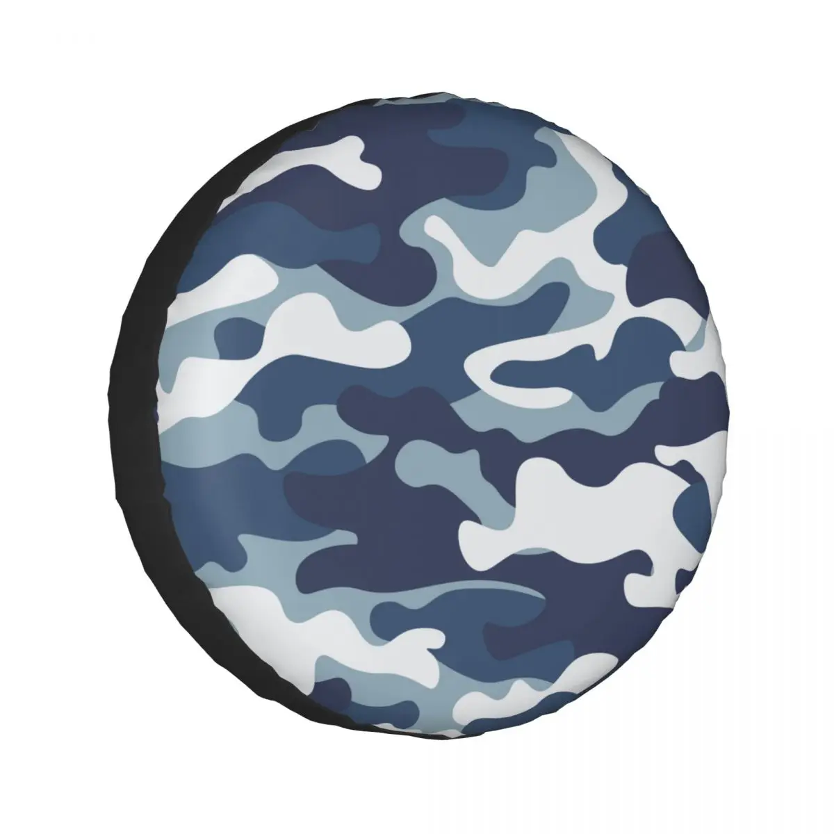 

Spare Wheel Tire Cover Case Pouch Protector Blue Navy Camouflage Pattern Car Tyres for Jeep Hummer 14 /15/16/17 Inch