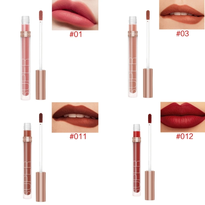 

Matte Liquid Lipstick,Tinted Lip Gloss Lips Stain Long-Lasting Non-Stick Cup Waterproof High Pigmented Velvet Lipgloss