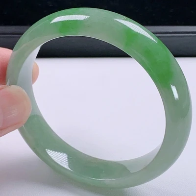 

Ювелирные изделия zheru, натуральный бирманский светло-зеленый браслет из жадеита 54 мм-64 мм, Элегантные украшения принцессы, лучший подарок дл...