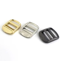 1pcs metal 2 bar buckle for webbing backpack bag parts leather craft strap belt purse pet collar clasp high quality