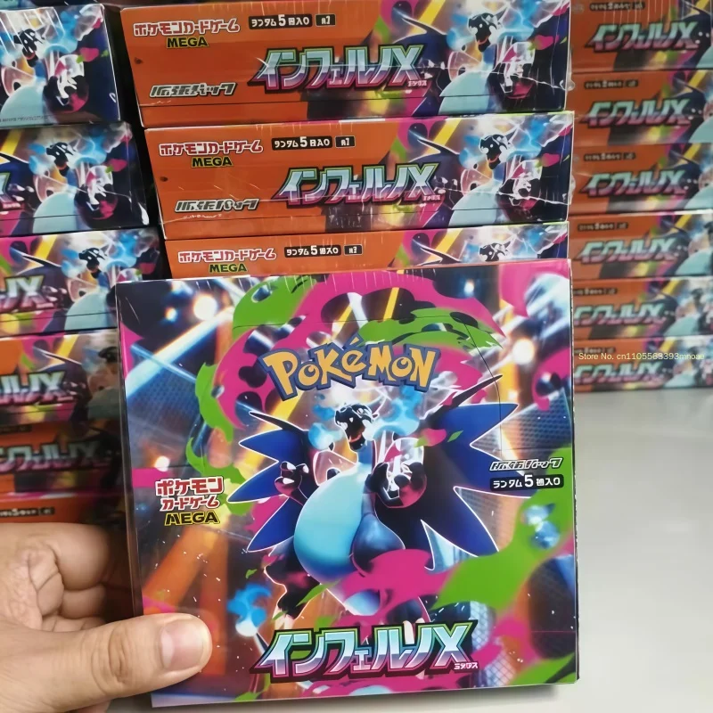Фото В наличии: Коллекционная карточная игра Pokémon PCTG Mega Trading Card Blind Box M5 Abyss Eye M2a Super Dream – Аниме-мерч, подарок на день рождения №1