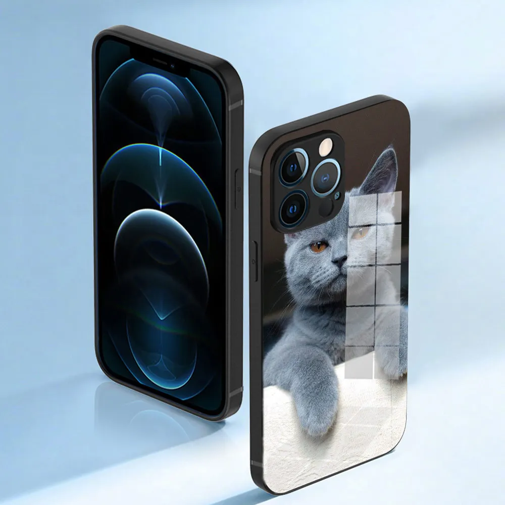 Стеклянный чехол Lunares для iPhone 13 11 12 Mini Pro Max XS XR X 7 8 6 Plus SE силиконовый британский