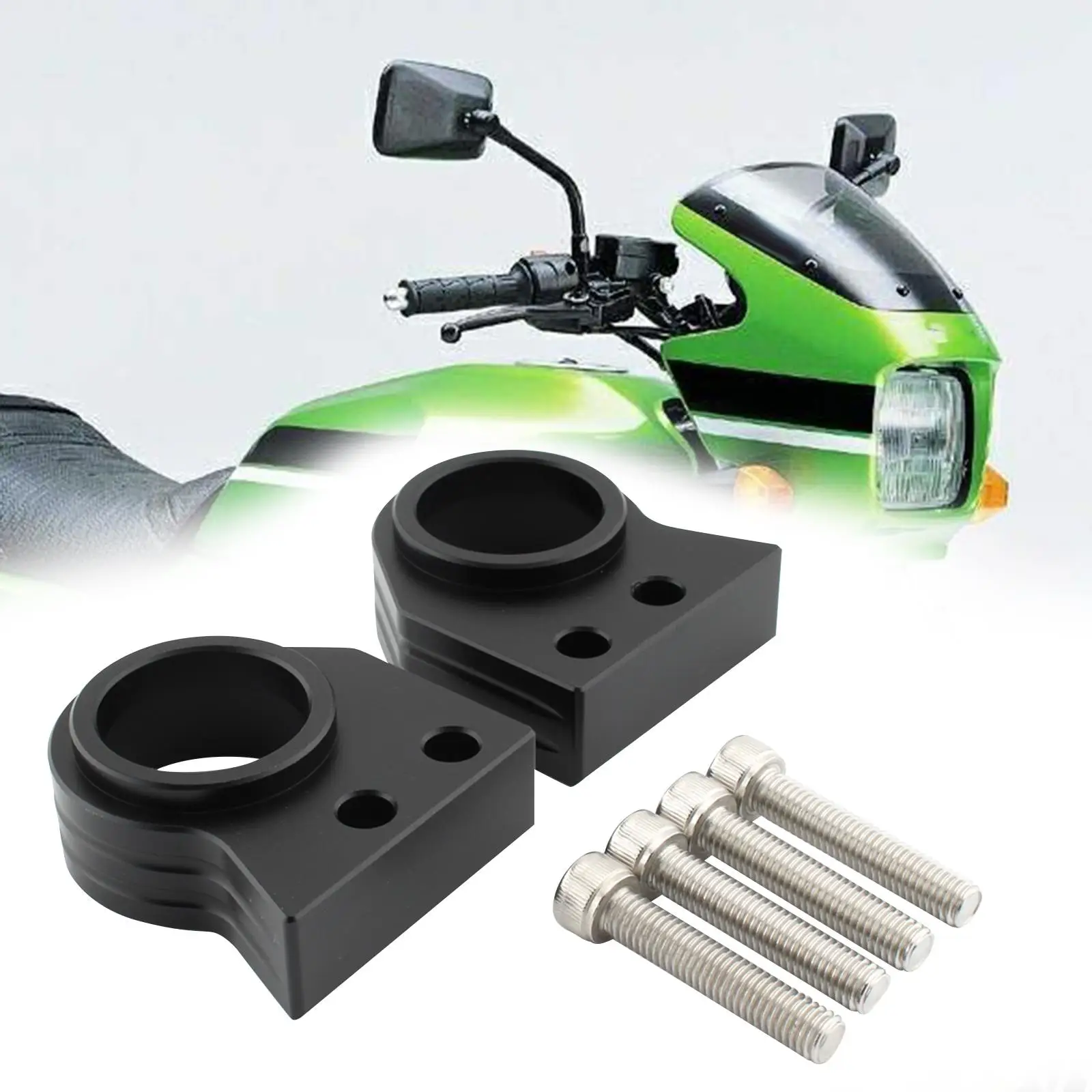2 Pieces Handlebar Risers Motorcycle Accessories Parts Riser Extender 20mm Heightened Lifting for Kawasaki Zzr600