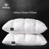 hilton down comfortable pillow5 star hotel pillow down pillow core cotton white goose down 3 dimensional cervical pillow core