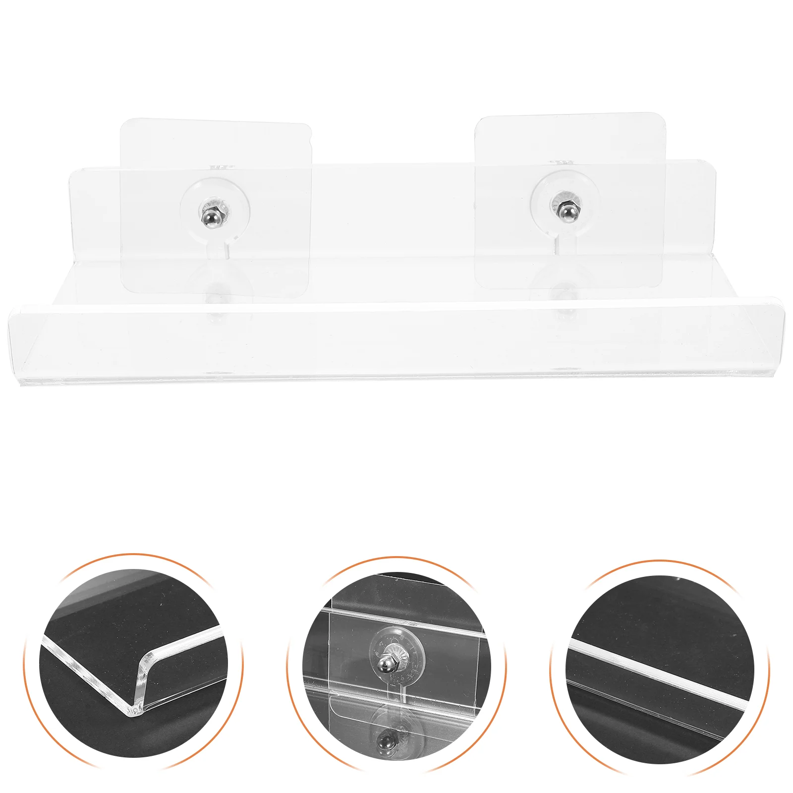 

Shelf Wall Acrylic Rackstorage Shelves Display Floating Clear U Kitchen Shaped Book Bedroom Nursery Invisible Mounted Bathroom