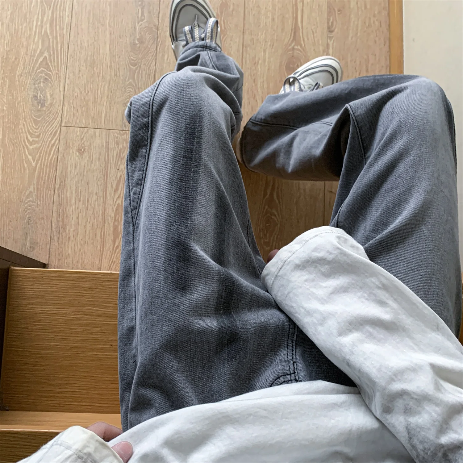 Jeans For Men 2023 Fashion Youth Trousers Cross Denim Pants Streetwear Baggy Jeans Man Hip Hop Y2k Men Cargo Pant Punk Clothing