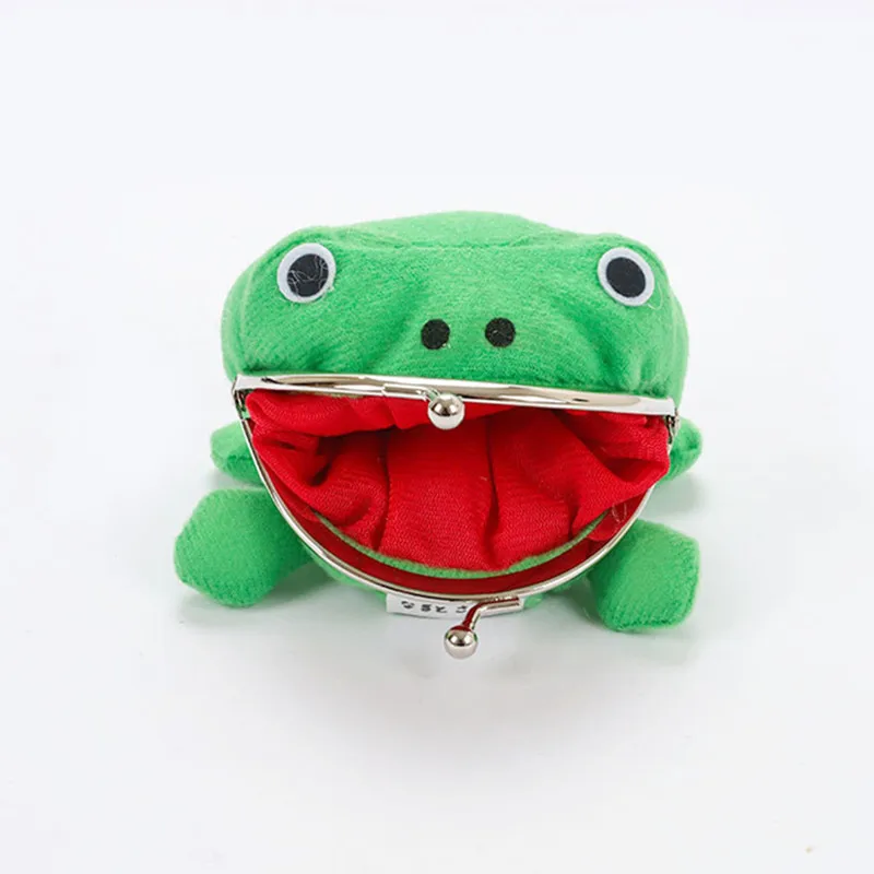 Anime Cartoon Frog Coin Purses Manga Flannel Wallet Pouch Cheap Cute Purse Coin Holder Kids Gift Party Cosplay Props Keychain